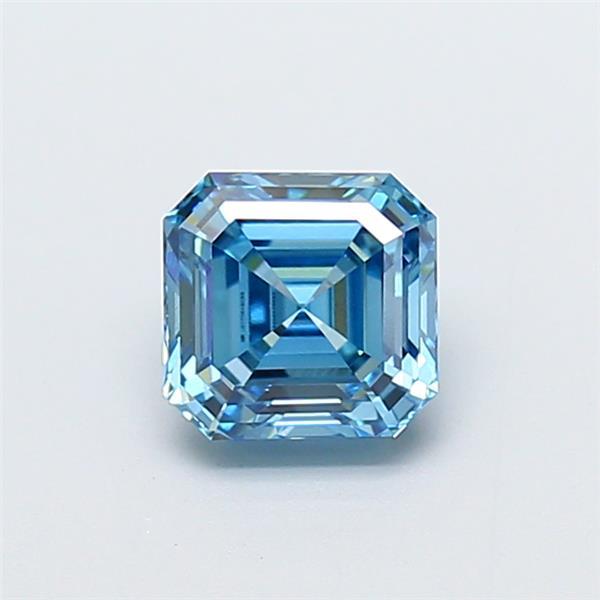 1.09 Ct. Fancy Vivid Blue Asscher Lab Grown Diamond