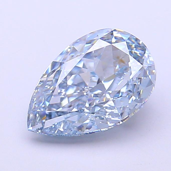2.16 Ct. Fancy Intense  Blue Pear Lab Grown Diamond