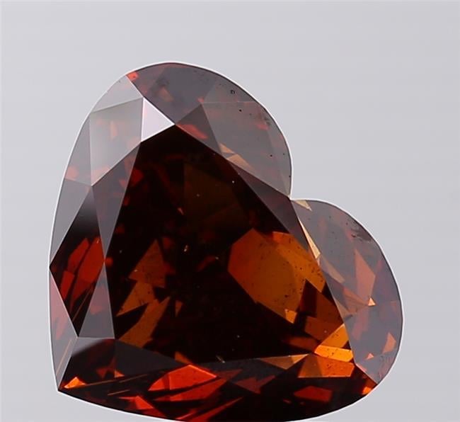 5.02 Ct. Fancy Deep Brownish Orange Heart Lab Grown Diamond