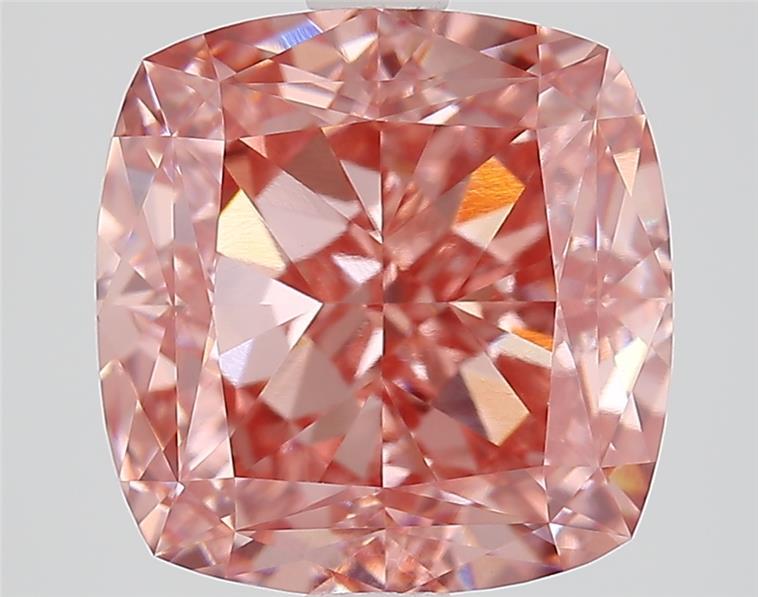 3.99 Ct. Fancy Vivid Pink Cushion Lab Grown Diamond