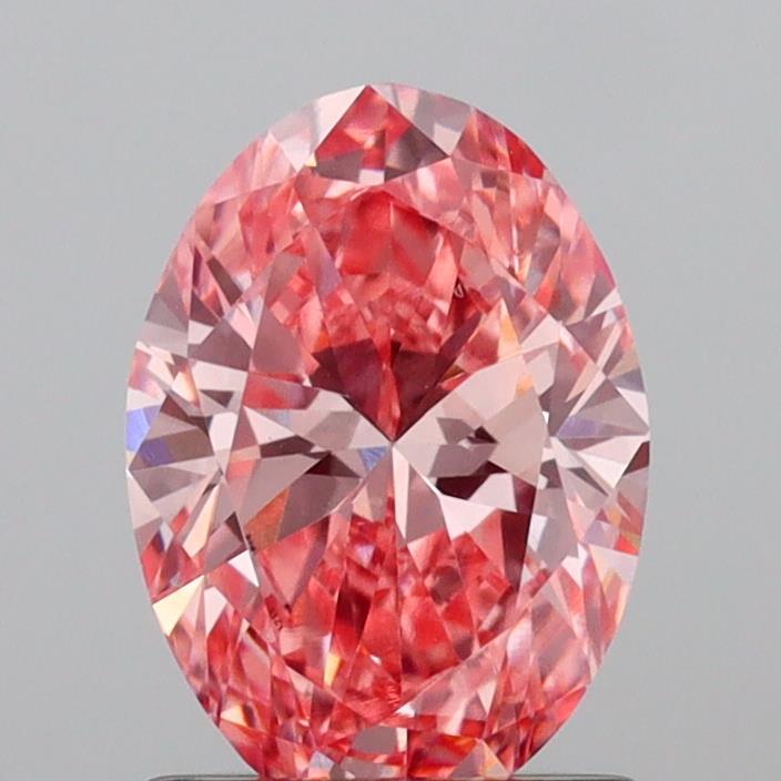 1.02 Ct. Fancy Vivid Pink Oval Lab Grown Diamond