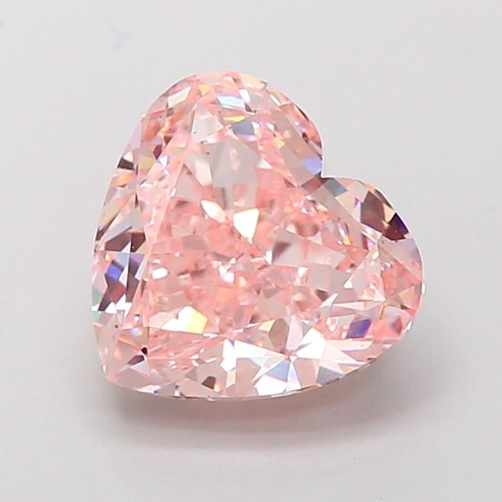 5.00 Ct. Fancy Intense Pink Heart Lab Grown Diamond