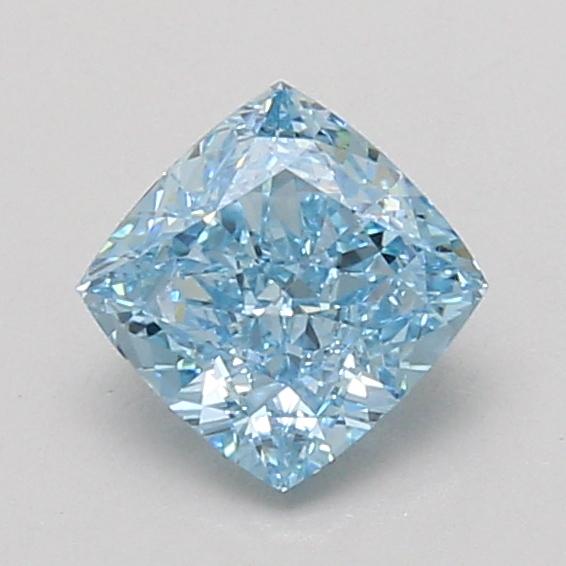 1.07 Ct. Fancy Vivid Blue Cushion Lab Grown Diamond