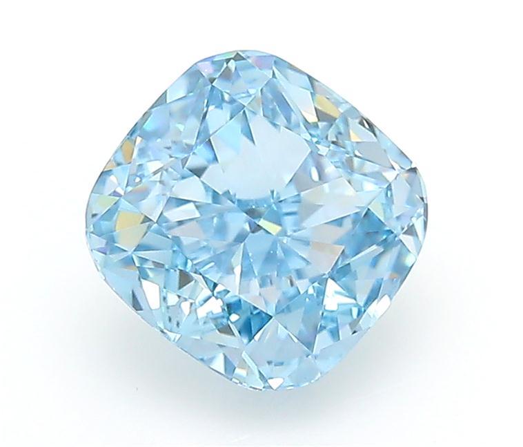 1.54 Ct. Fancy Vivid Blue Cushion Lab Grown Diamond