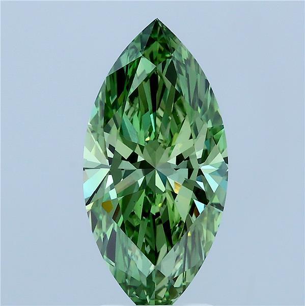 3.00 Ct. Fancy Vivid Green Marquise Lab Grown Diamond