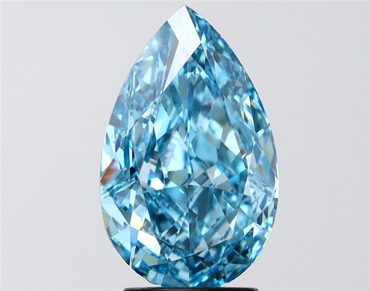 3.30 Ct. Fancy Vivid Blue Pear Lab Grown Diamond