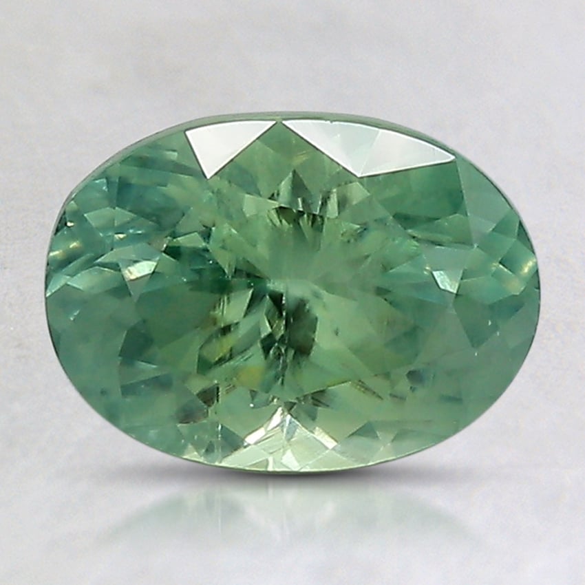 8.6x6.3mm Unheated Teal Oval Montana Sapphire