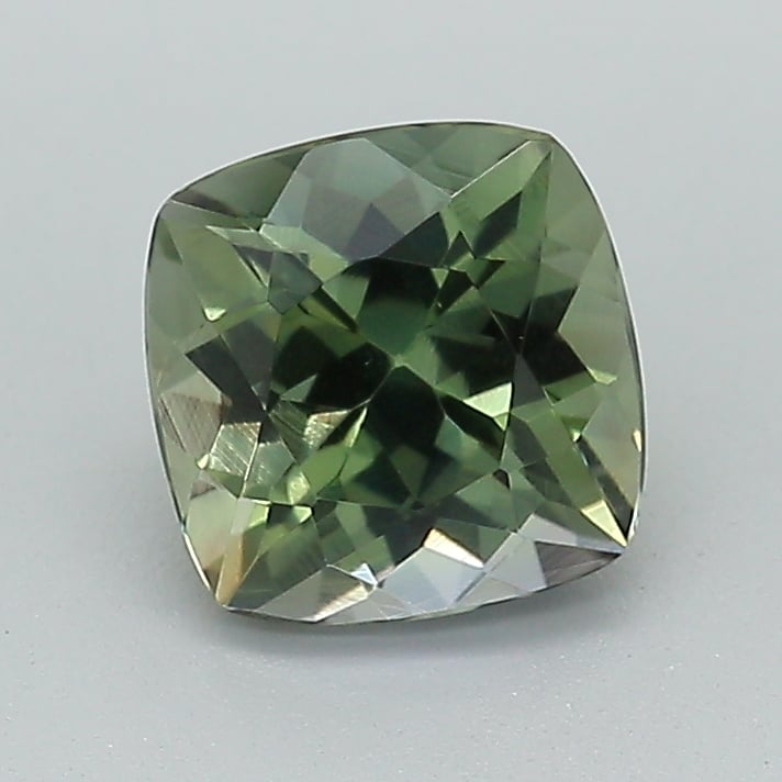 6.7mm Unheated Green Cushion Tanzanite