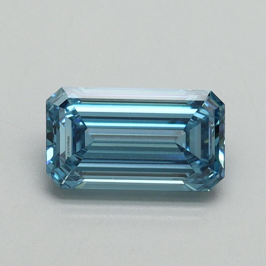 1.01 Ct. Fancy Vivid Blue Emerald Lab Grown Diamond