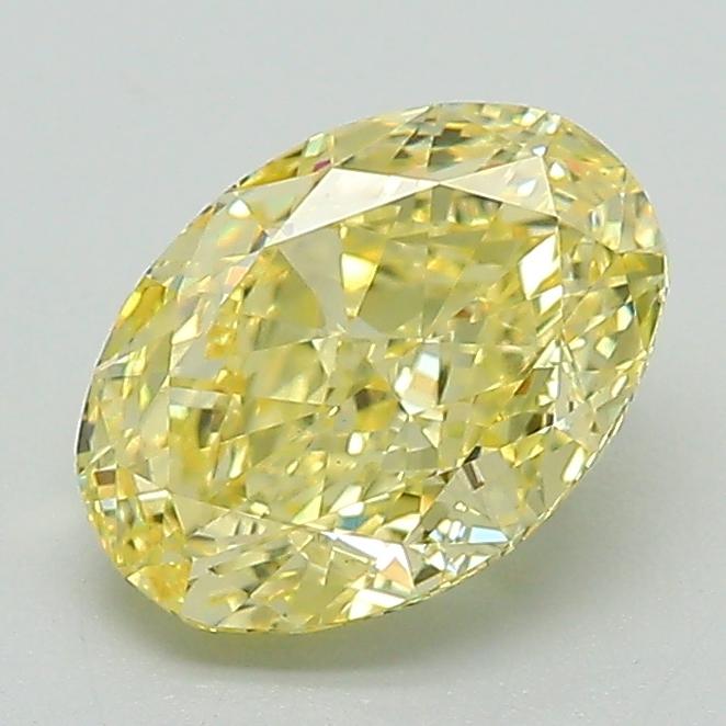 1.51 Ct. Fancy Intense Yellow Oval Lab Grown Diamond