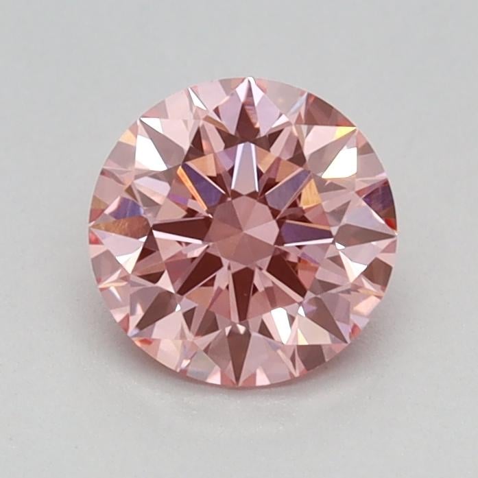 0.58 Ct. Fancy Vivid Pink Round Lab Grown Diamond