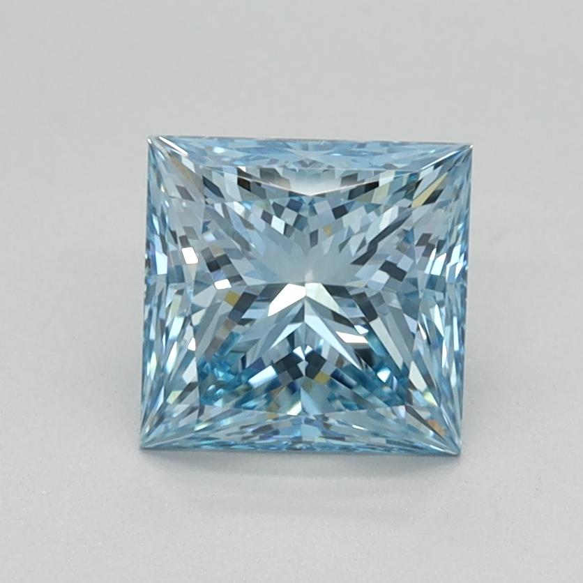 1.08 Ct. Fancy Vivid Blue Princess Lab Grown Diamond