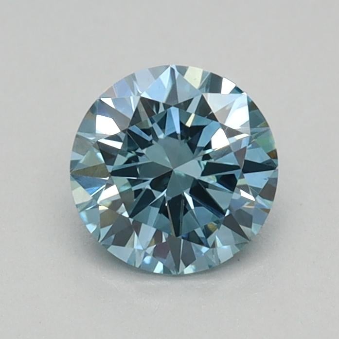 0.35 Ct. Fancy Vivid Blue Round Lab Grown Diamond