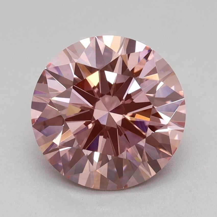 1.55 Ct. Fancy Vivid Pink Round Lab Grown Diamond