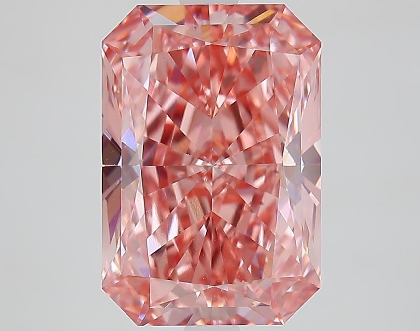 4.47 Ct. Fancy Vivid Pink Radiant Lab Grown Diamond