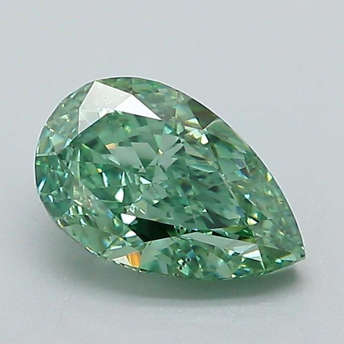 1.18 Ct. Fancy Vivid Green Pear Lab Grown Diamond