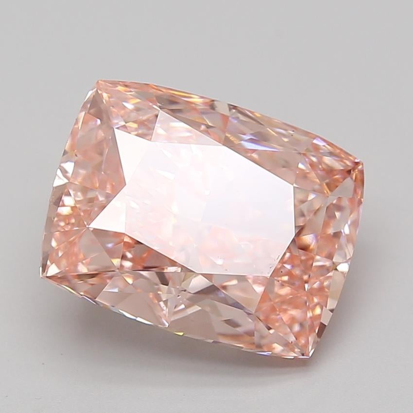 7.01 Ct. Fancy Vivid Pink Cushion Lab Grown Diamond