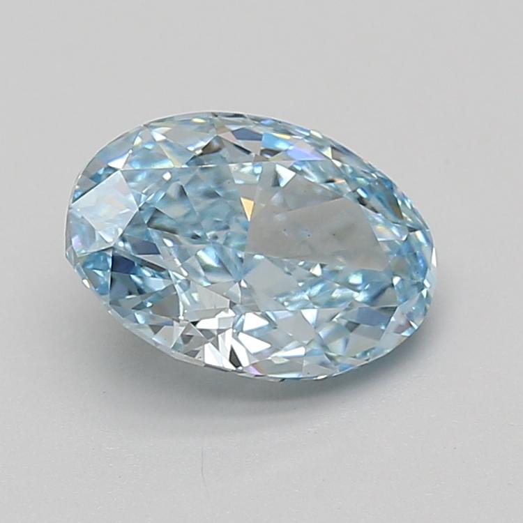 2.03 Ct. Fancy Vivid Blue Oval Lab Grown Diamond