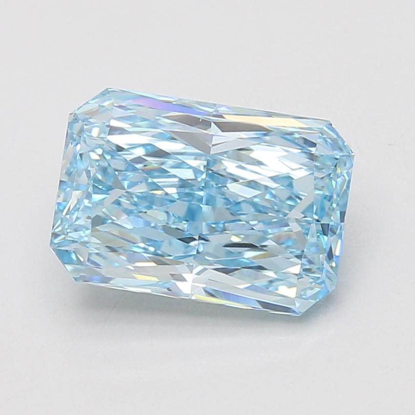 4.10 Ct. Fancy Vivid Blue Radiant Lab Grown Diamond