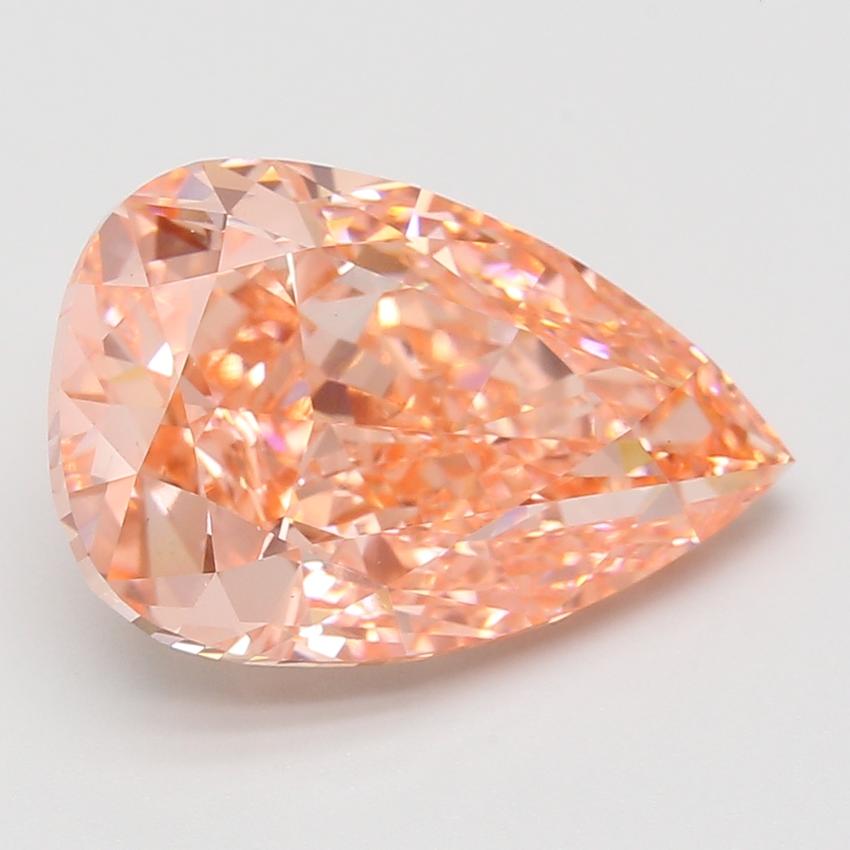 8.04 Ct. Fancy Vivid Pink Pear Lab Grown Diamond
