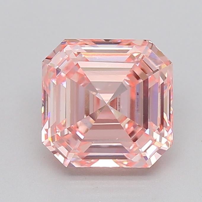 2.05 Ct. Fancy Intense  Pink Asscher Lab Grown Diamond
