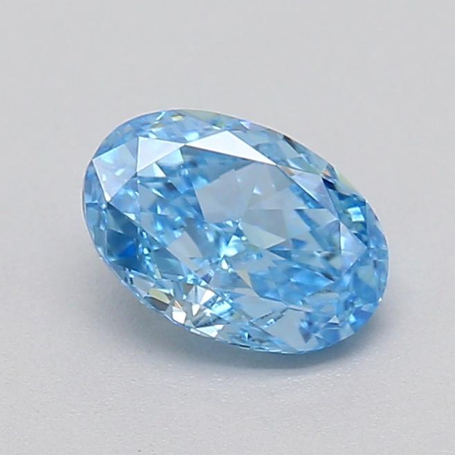 0.41 Ct. Fancy Vivid  Blue Oval Lab Grown Diamond