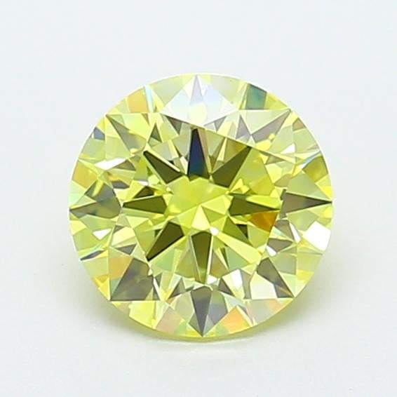 1.45 Ct. Fancy Intense  Yellow Round Lab Grown Diamond