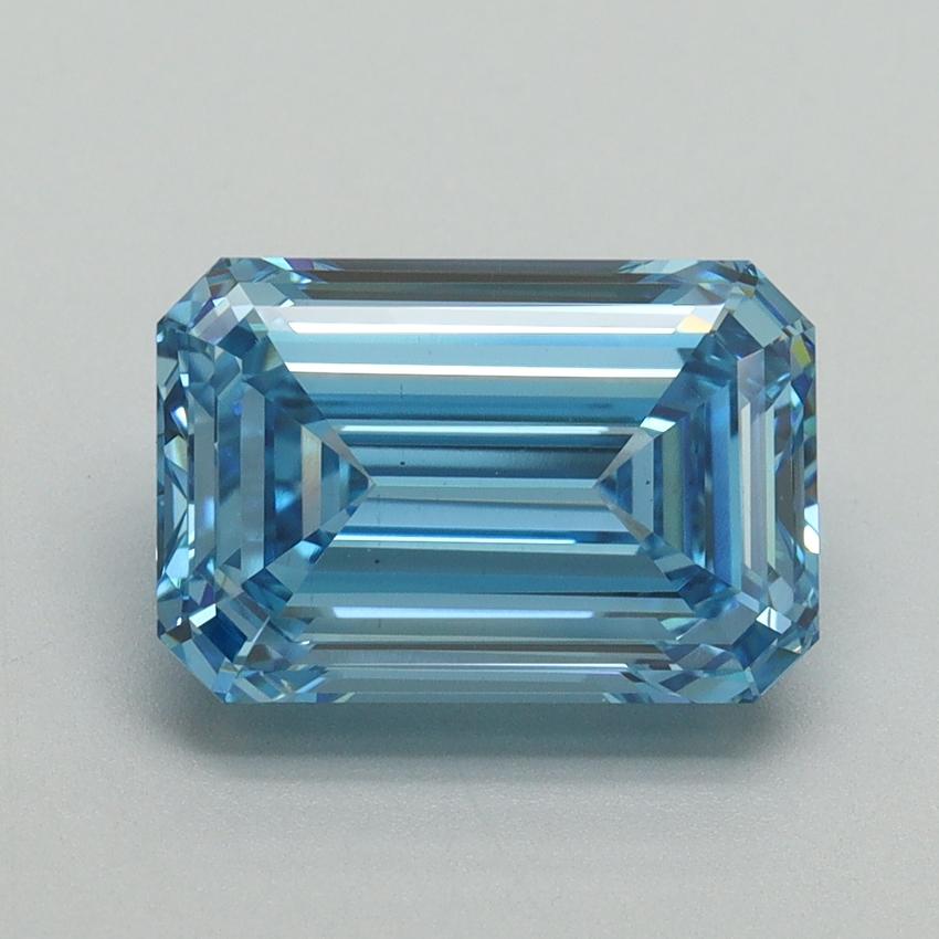 3.53 Ct. Fancy Vivid Blue Emerald Lab Grown Diamond
