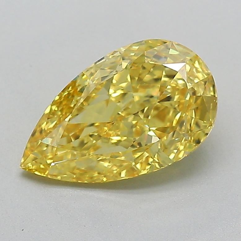2.00 Ct. Fancy Vivid  Yellow Pear Lab Grown Diamond