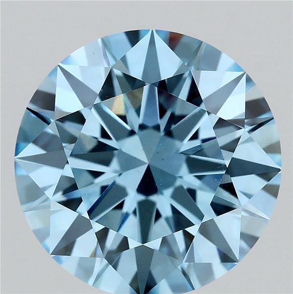 5.02 Ct. Fancy Vivid  Blue Round Lab Grown Diamond