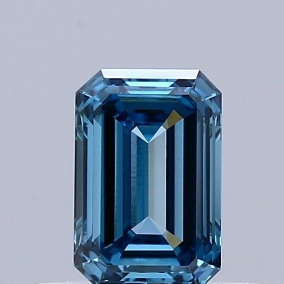 0.53 Ct. Fancy Vivid  Blue Emerald Lab Grown Diamond