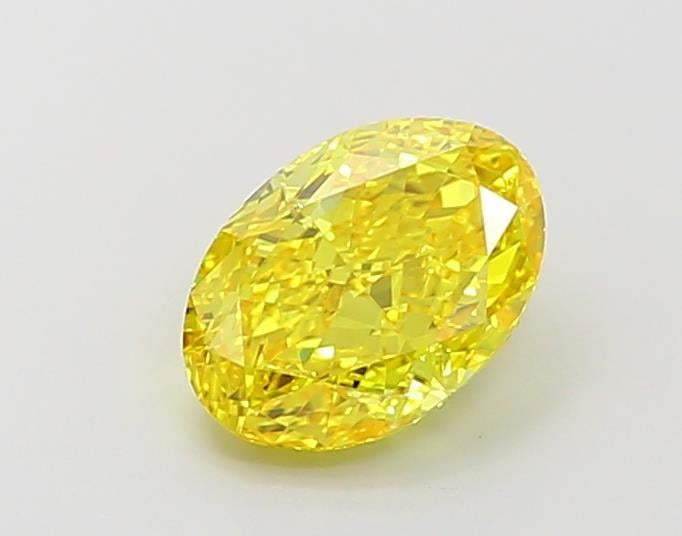 2.00 Ct. Fancy Vivid  Yellow Oval Lab Grown Diamond