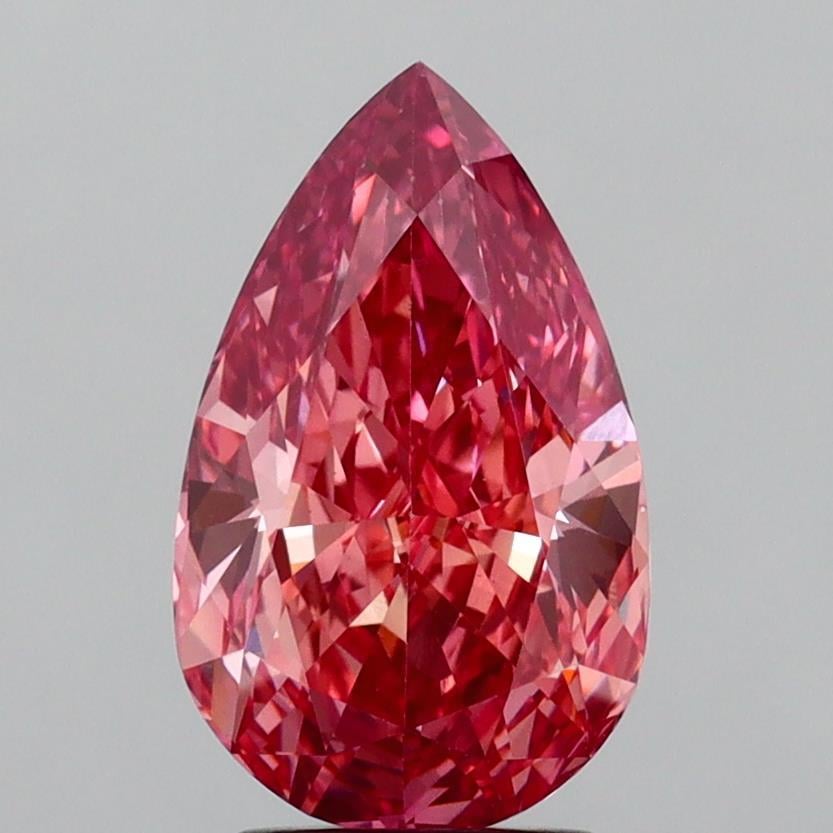 3.06 Ct. Fancy Vivid  Pink Pear Lab Grown Diamond