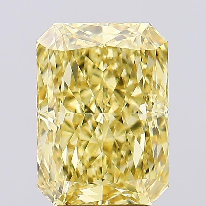 4.13 Ct. Fancy Vivid Yellow Radiant Lab Grown Diamond