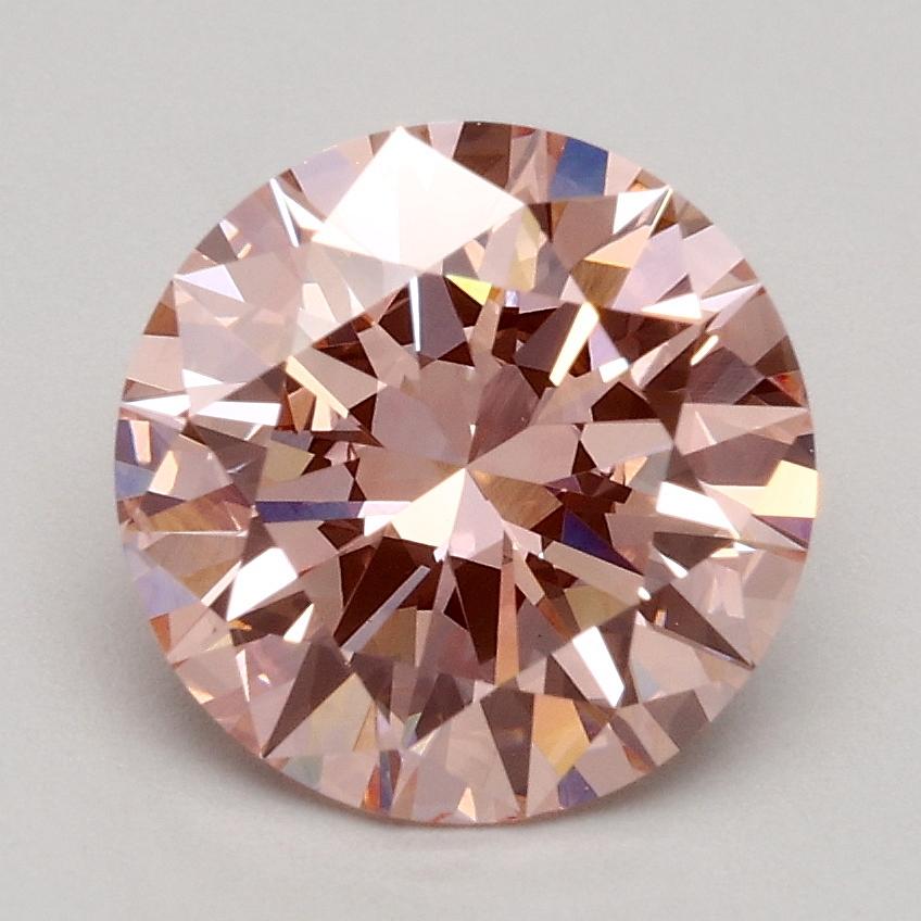 1.72 Ct. Fancy Intense Pink Round Lab Grown Diamond