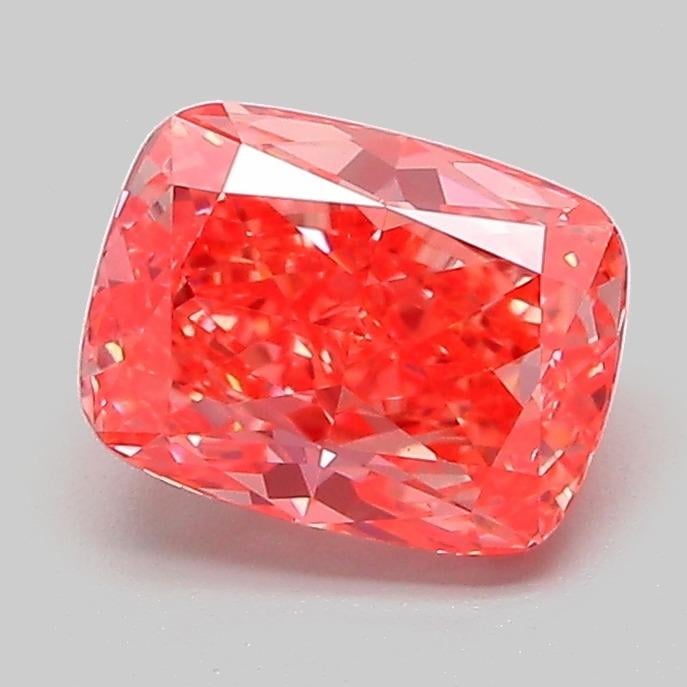 1.42 Ct. Fancy Vivid  Pink Cushion Lab Grown Diamond