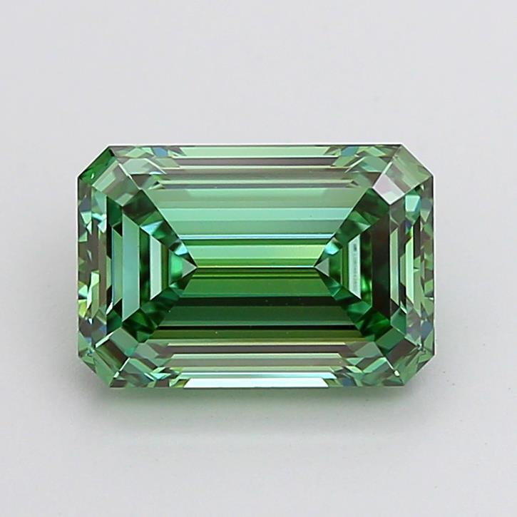 2.55 Ct. Fancy Vivid Green Emerald Lab Grown Diamond