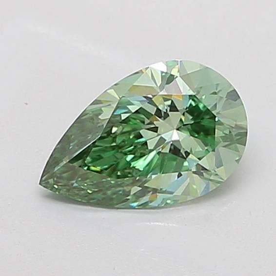 1.01 Ct. Fancy Vivid Green Pear Lab Grown Diamond