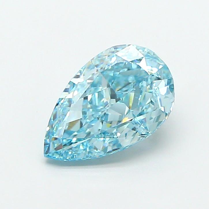 3.02 Ct. Fancy Vivid  Blue Pear Lab Grown Diamond
