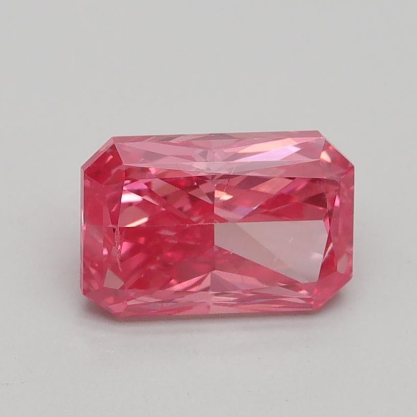 1.49 Ct. Fancy Vivid Reddish Pink Radiant Lab Grown Diamond