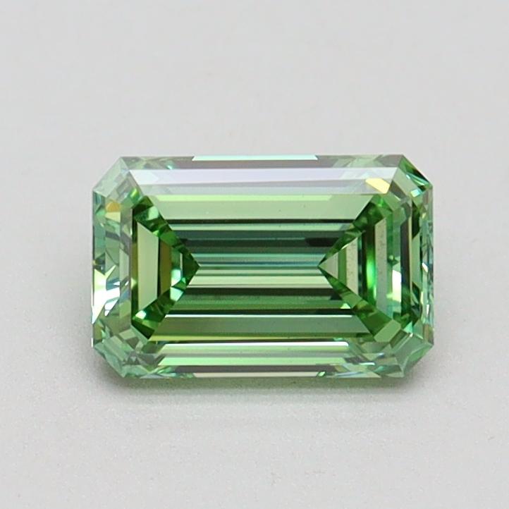0.74 Ct. Fancy Vivid Green Emerald Lab Grown Diamond