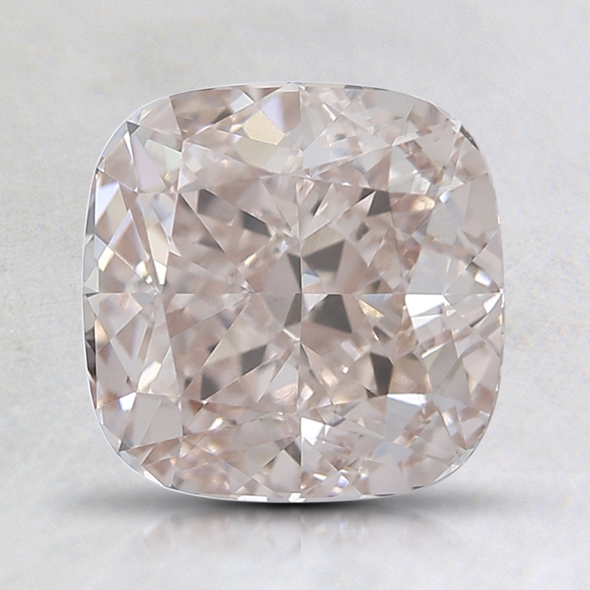 2.08 Ct. Very Light Orangy Pink Cushion Lab Grown Diamond