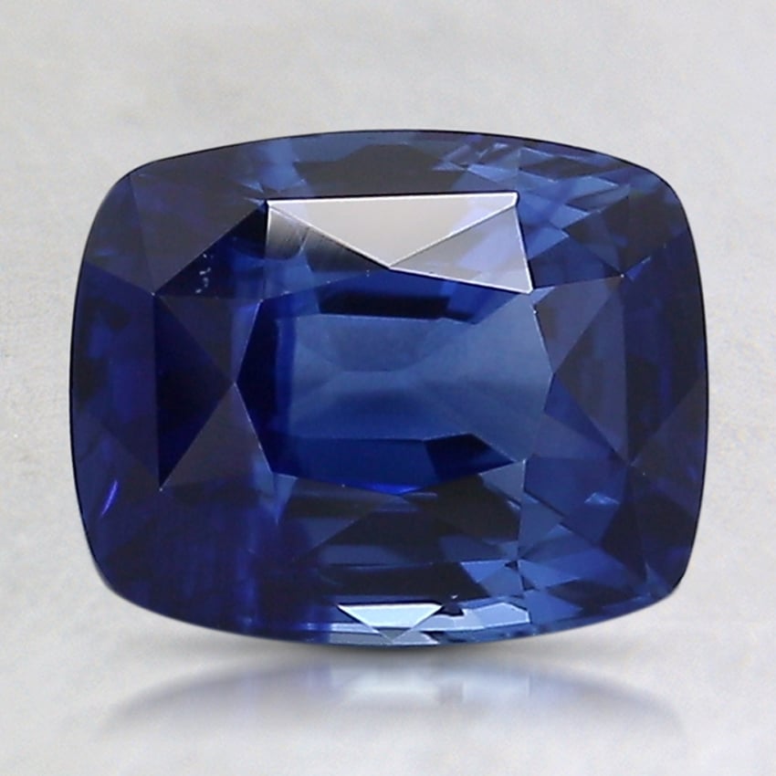 8.4x6.7mm Blue Cushion Sapphire
