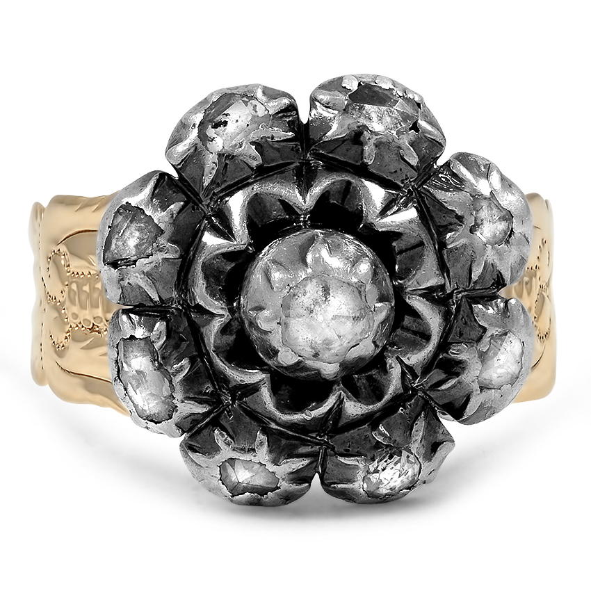 Georgian Diamond Cocktail Ring