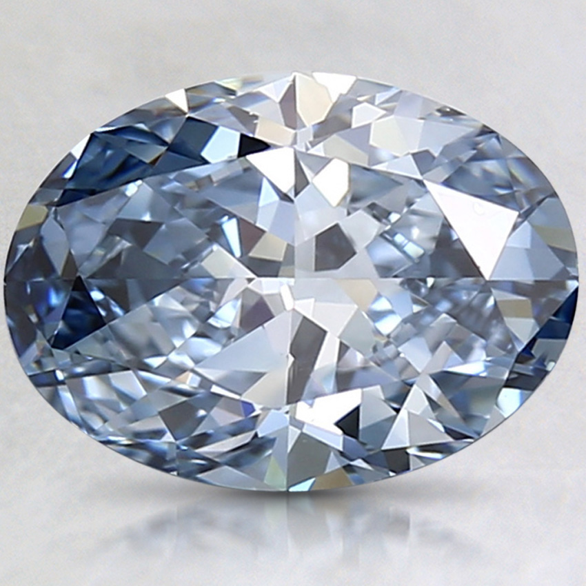 2.15 Ct. Fancy Intense Blue Oval Lab Grown Diamond