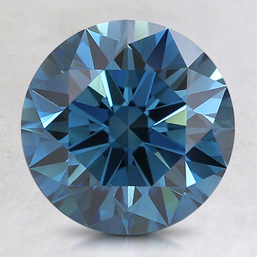 2.26 Ct. Fancy Dark Greenish Blue Round Lab Grown Diamond