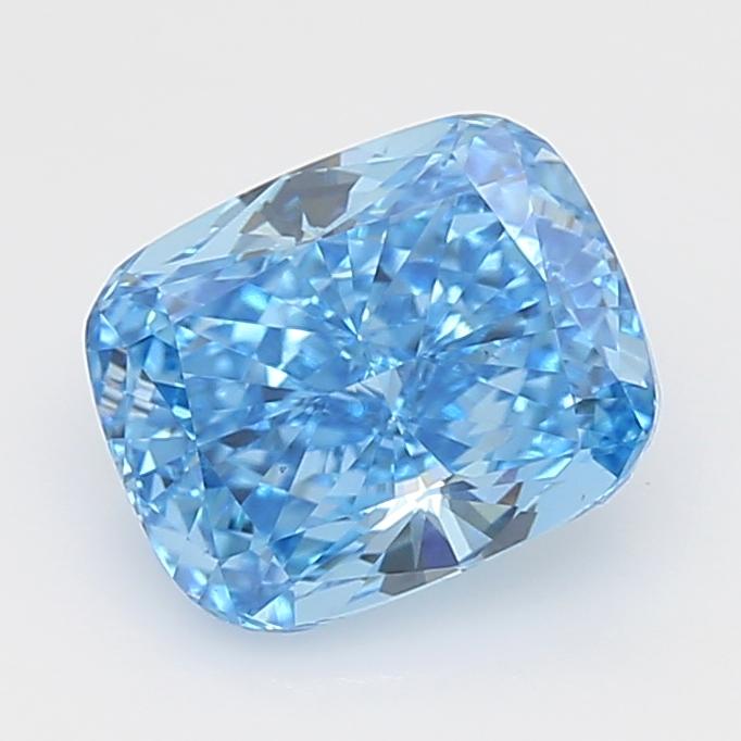1.72 Ct. Fancy Vivid Blue Cushion Lab Grown Diamond