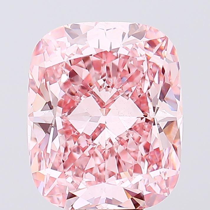 9.31 Ct. Fancy Vivid Pink Cushion Lab Grown Diamond