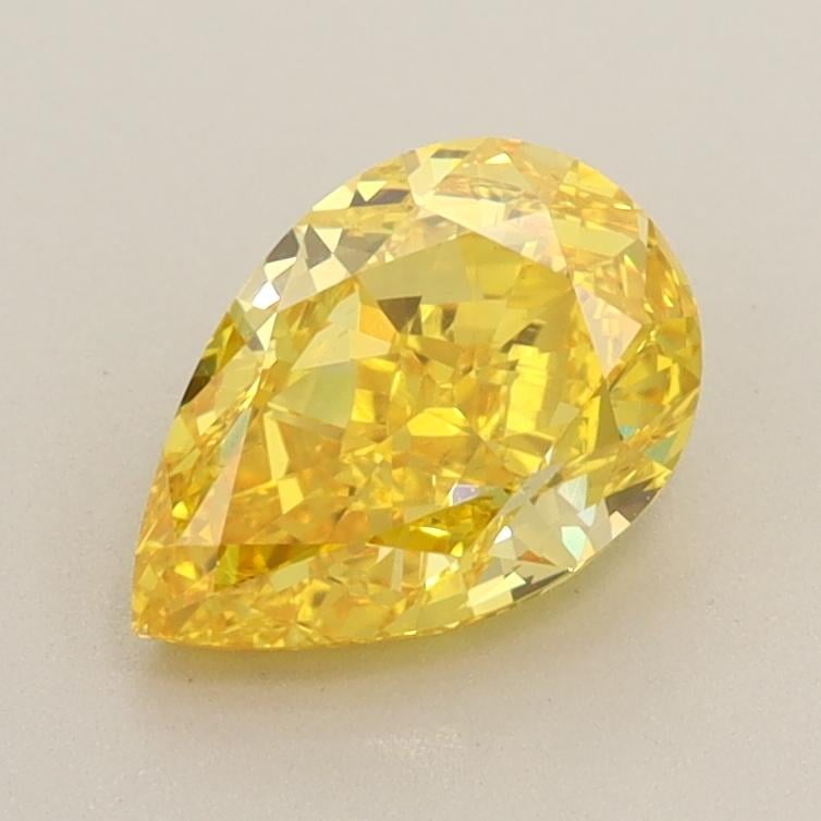 1.18 Ct. Fancy Vivid  Yellow Pear Lab Grown Diamond