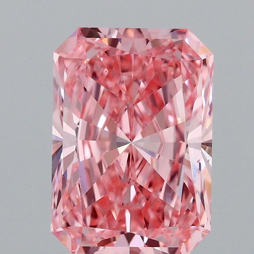 3.02 Ct. Fancy Vivid Pink Radiant Lab Grown Diamond